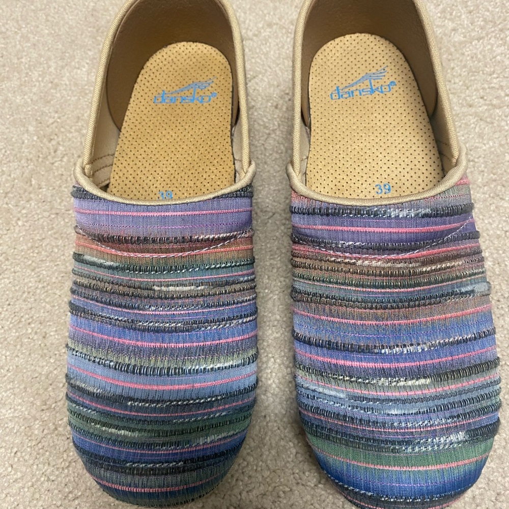 Colorful Striped Dansko Clogs